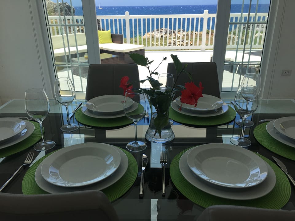 Dining with ocean view