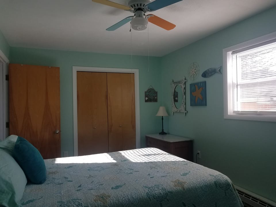 King size bed with a pull out twin mattress underneath