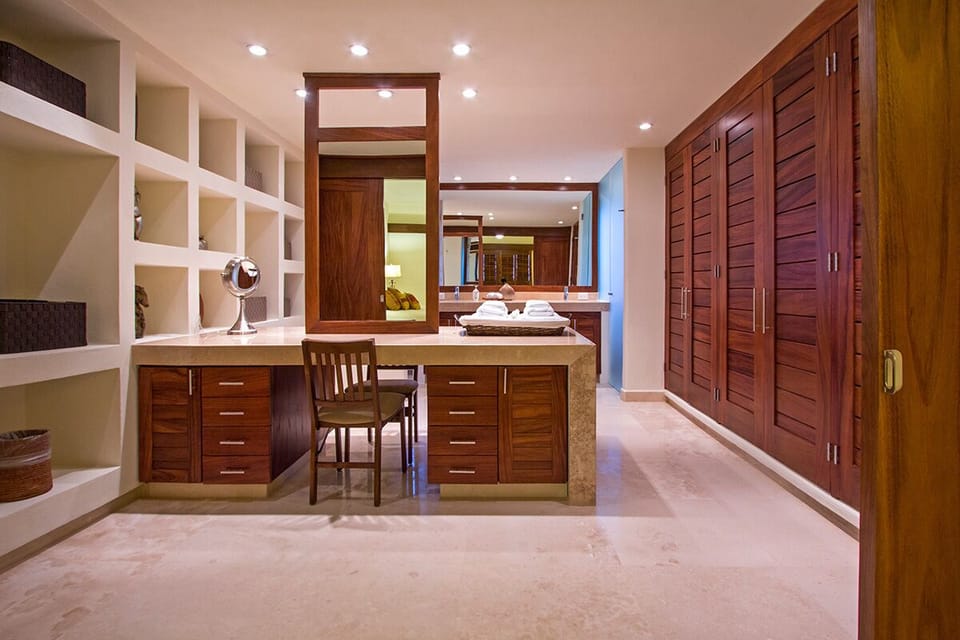 Master bedroom walking closet and bathroom
