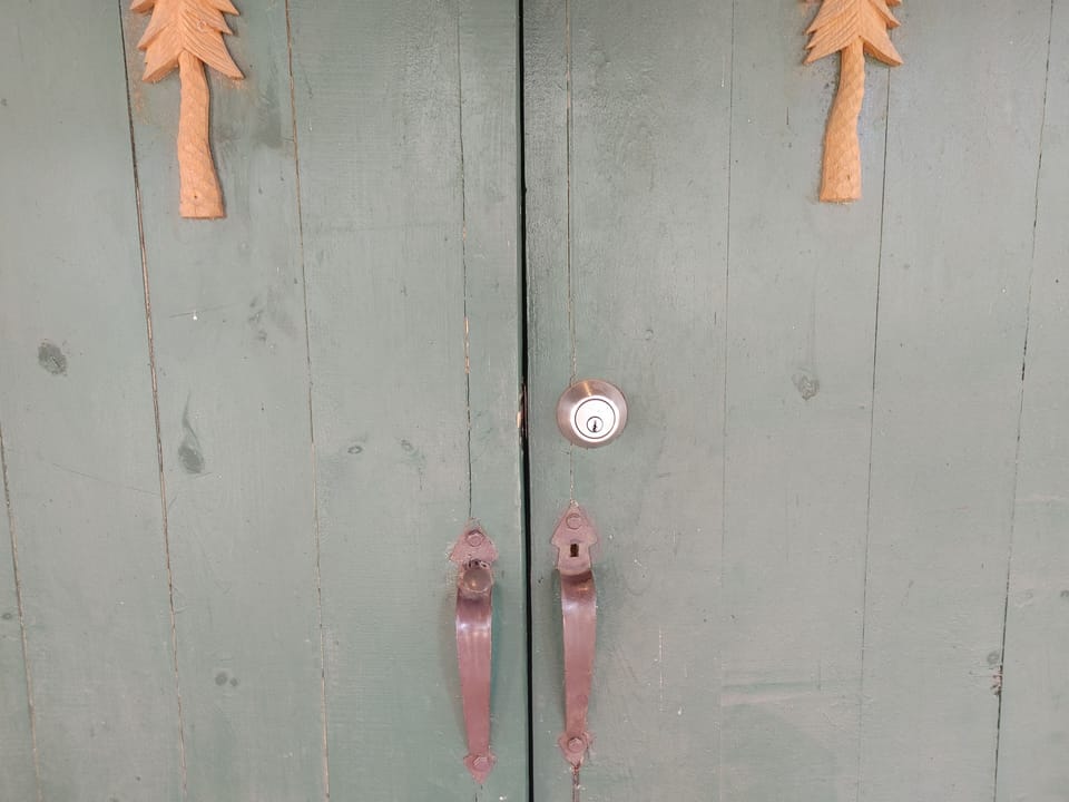 Security door with deadbolt