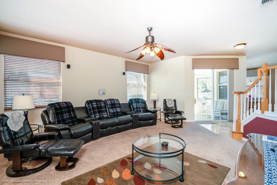 TV Room with access to Patio
