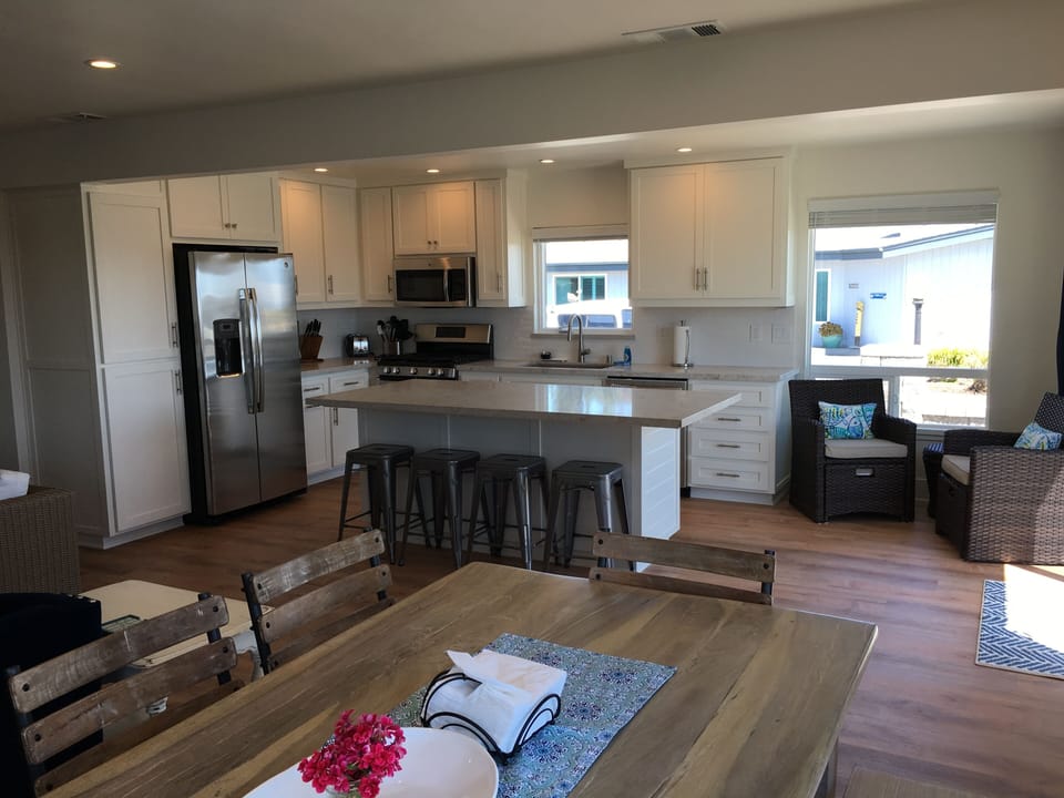 Well stocked kitchen with brand new cabinets and appliances! 
