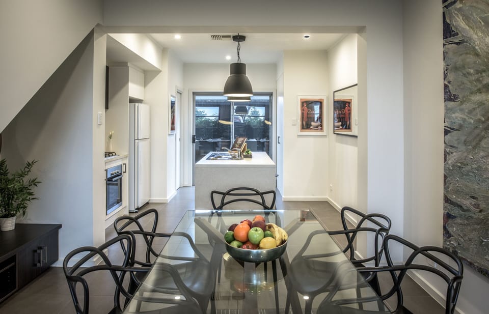 Bright and light open plan living downstairs.