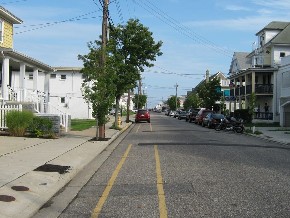 View down to the beach and boardwalk, only a short 2.5 blocks away.