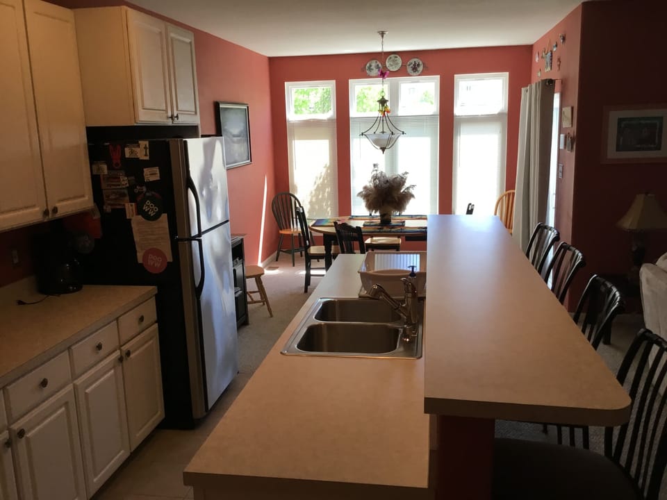 Kitchen and dining room, seating for 10.