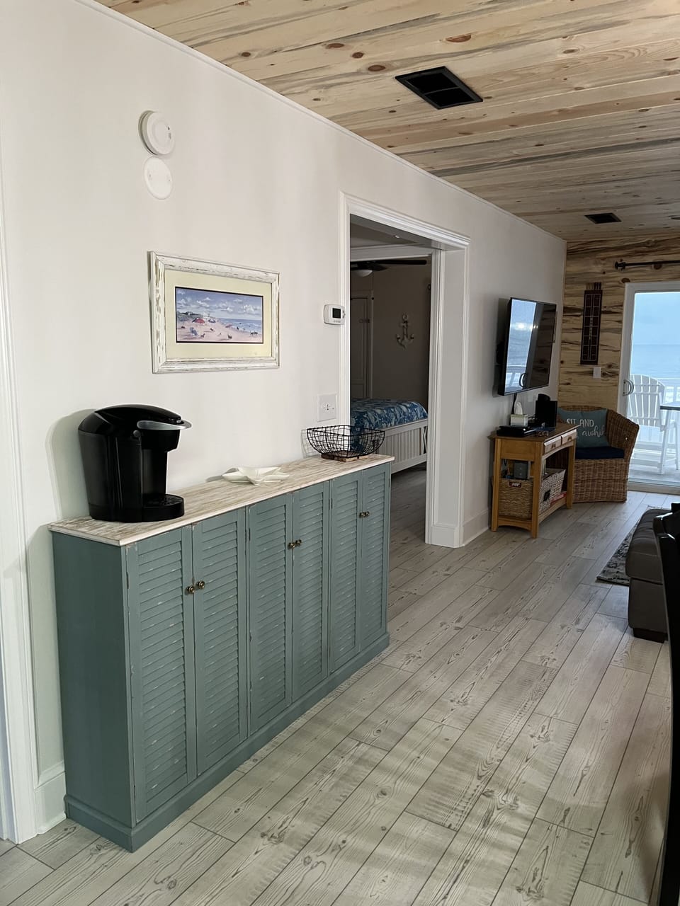 Coffee bar and extra storage 