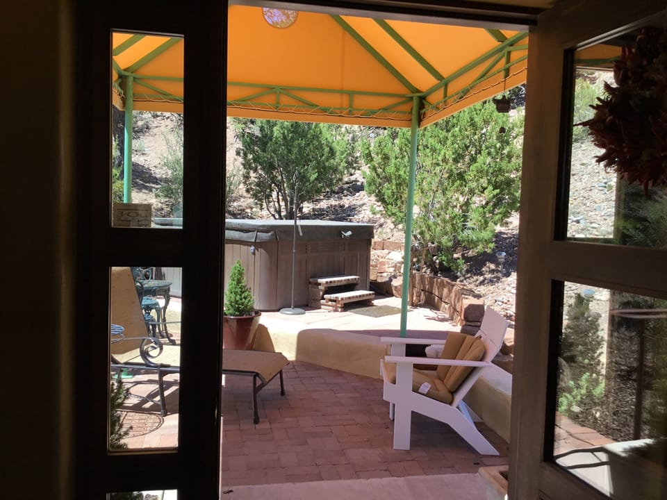 Awning covered front porch