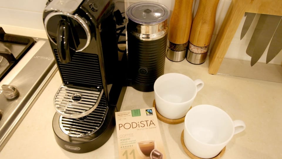 Nespresso coffee machine with frother to make your very own coffee!
