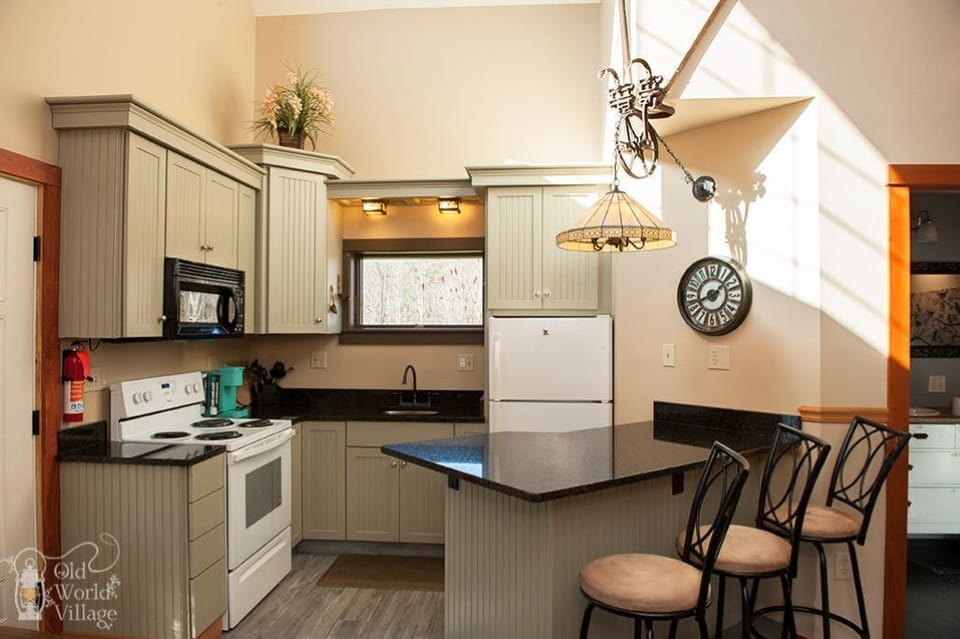 Fully outfitted kitchen
