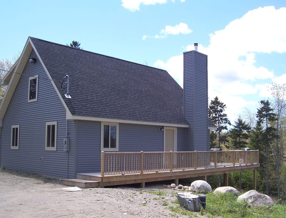 Driveway side of house