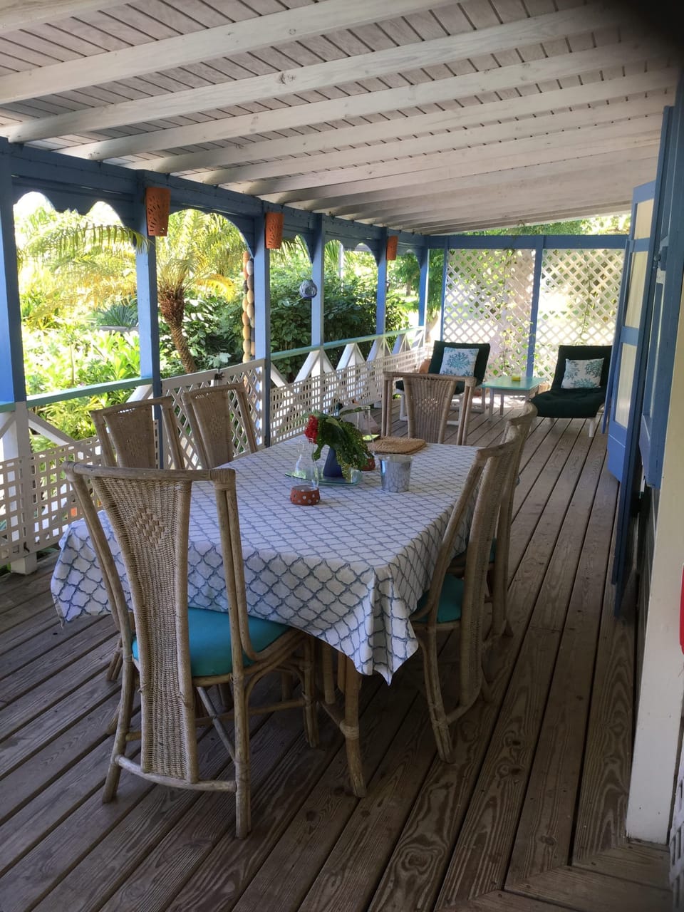 View of verandah and dining area