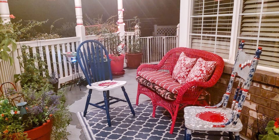 Part of the wrap around front porch