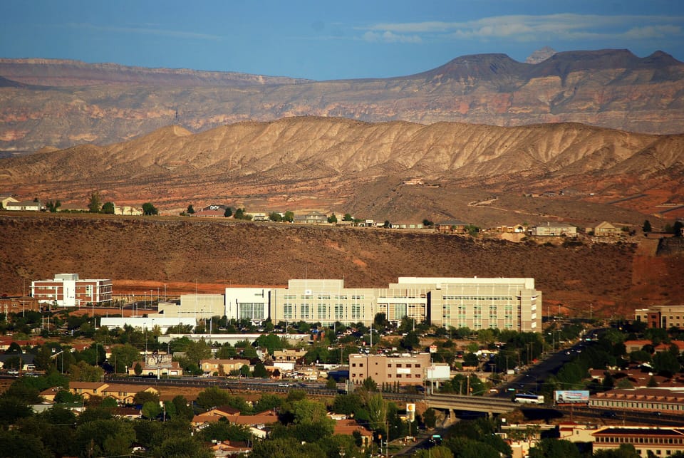 View of the mountains behind the Hospital. We don't want you to see inside this 