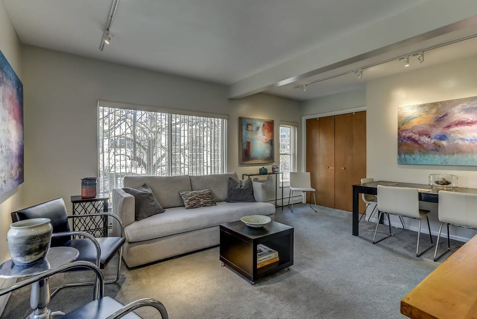 Living room faces Washington Street