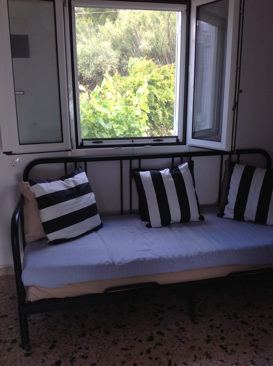 Bed settee in studio