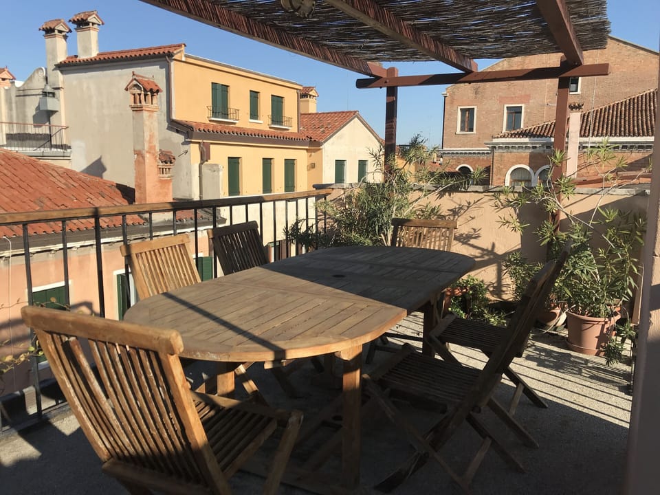 the roof terrace