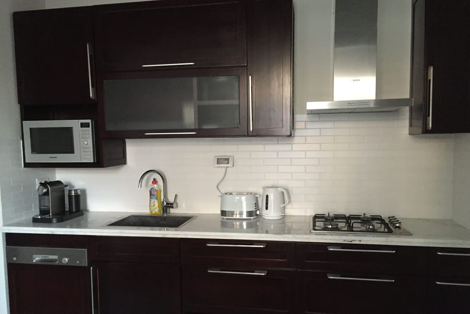 Modern and fully equipped open kitchen 