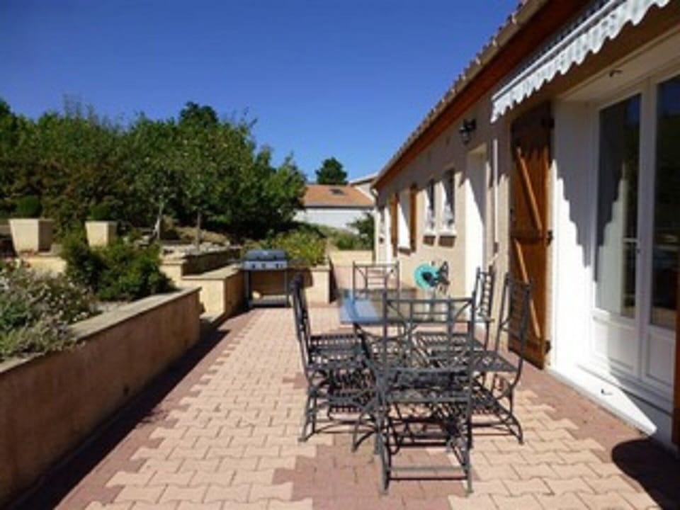 Rear terrace.