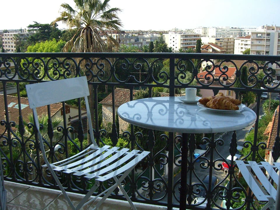 One of the three balconies