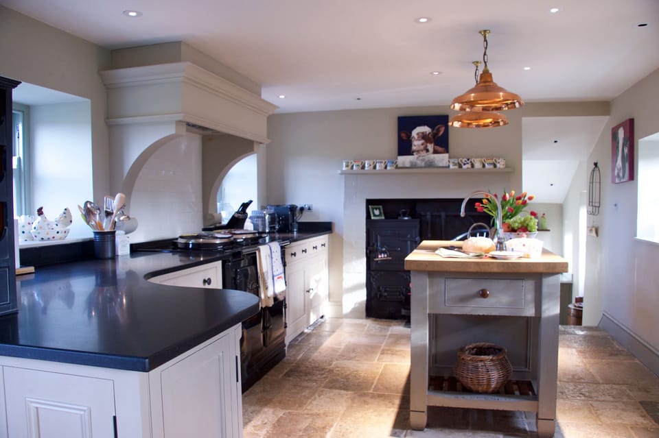 Beautifully appointed farmhouse kitchen with Aga.