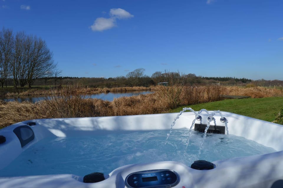 View from hot tub over the lake