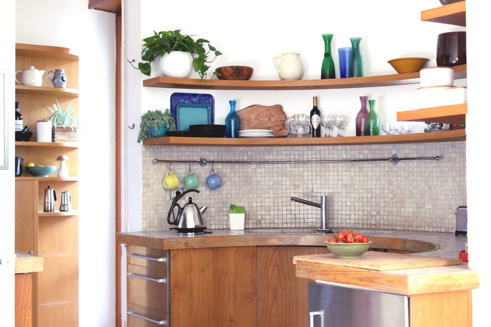 Our unusual semi-circular kitchen