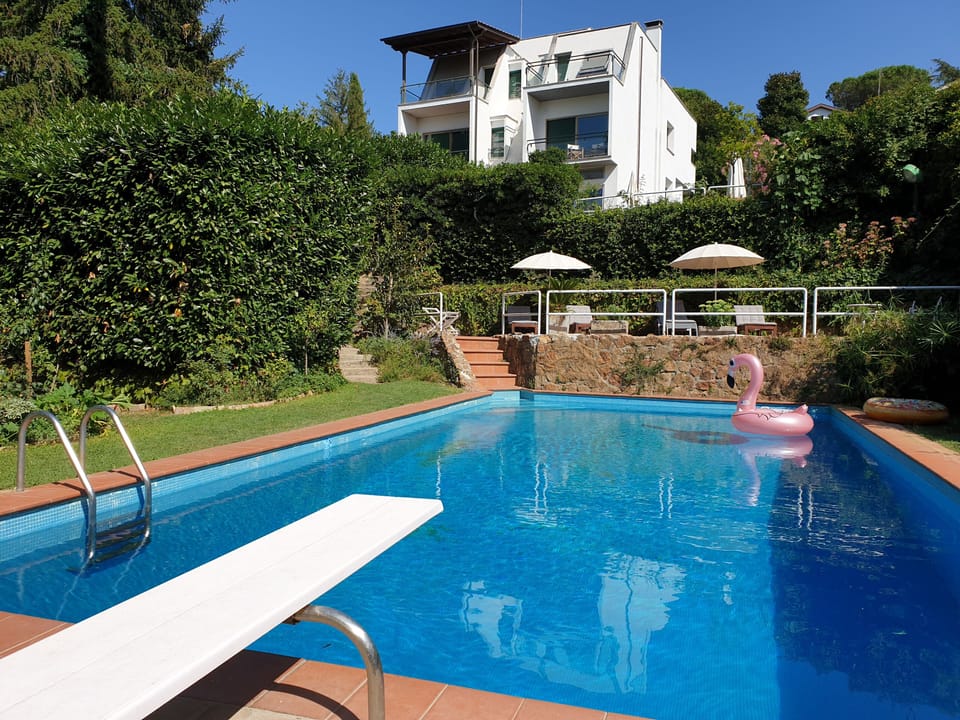 Our pool is 6m by 12m, and 2.8m deep at the deep end, perfect for diving!