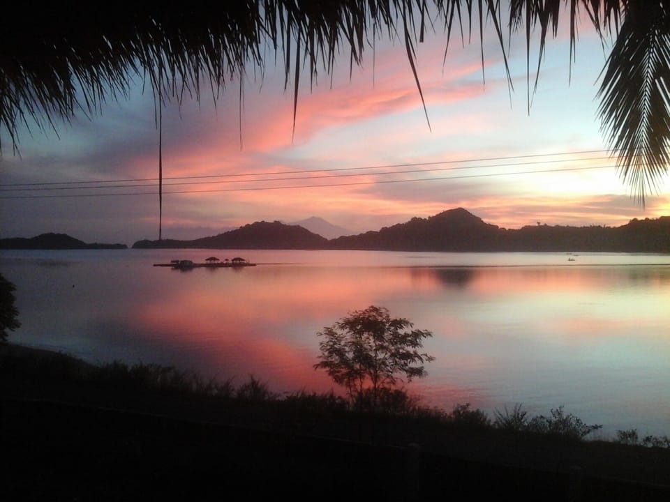 sunrise over the bay at Villa KuraKura
