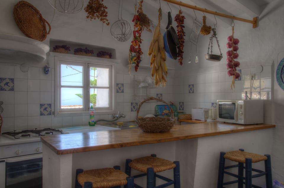 view to the Med from the kitchen