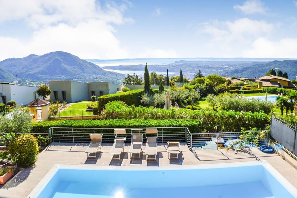 Stunning lake views from the kitchen terrace