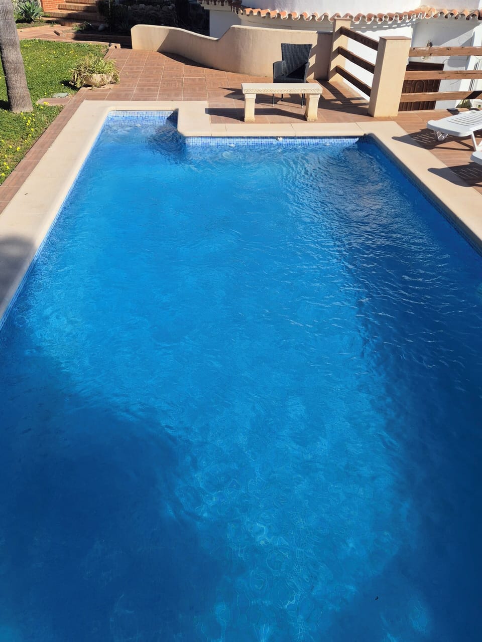 Newly tiled pool. Picture taken April 1st 2026