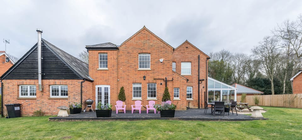Back terrace with plenty of space, fantastic views