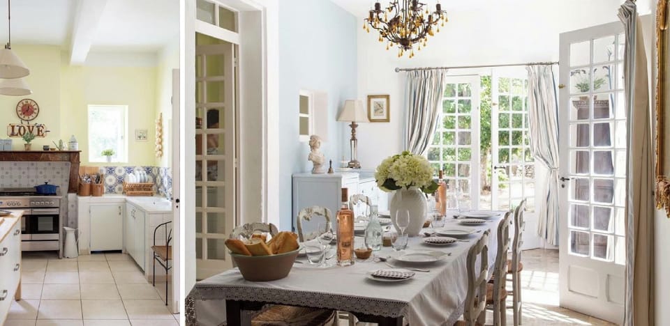 The large Range kitchen and the dining room overlooking the grounds