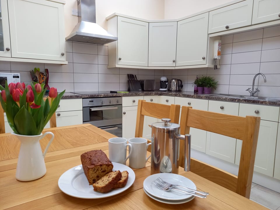 Large oak dining table