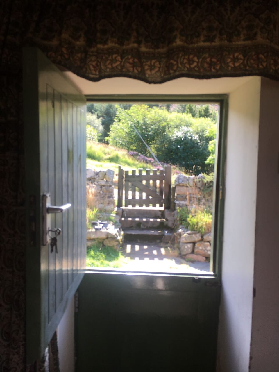 View through the front stable door