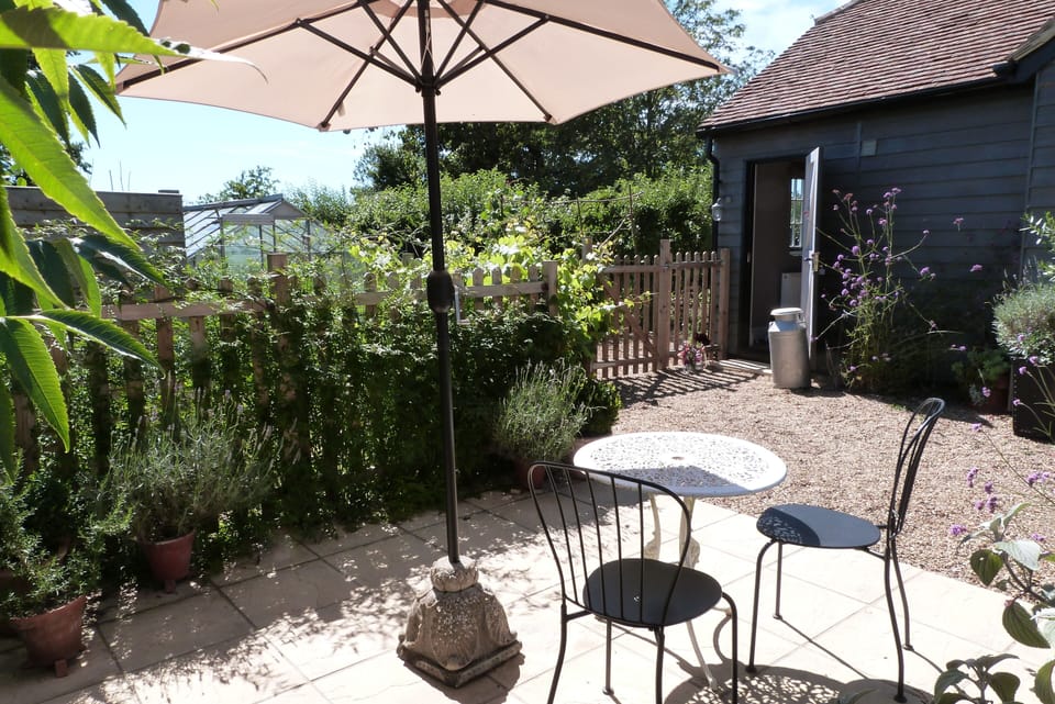 View towards the front door from the garden