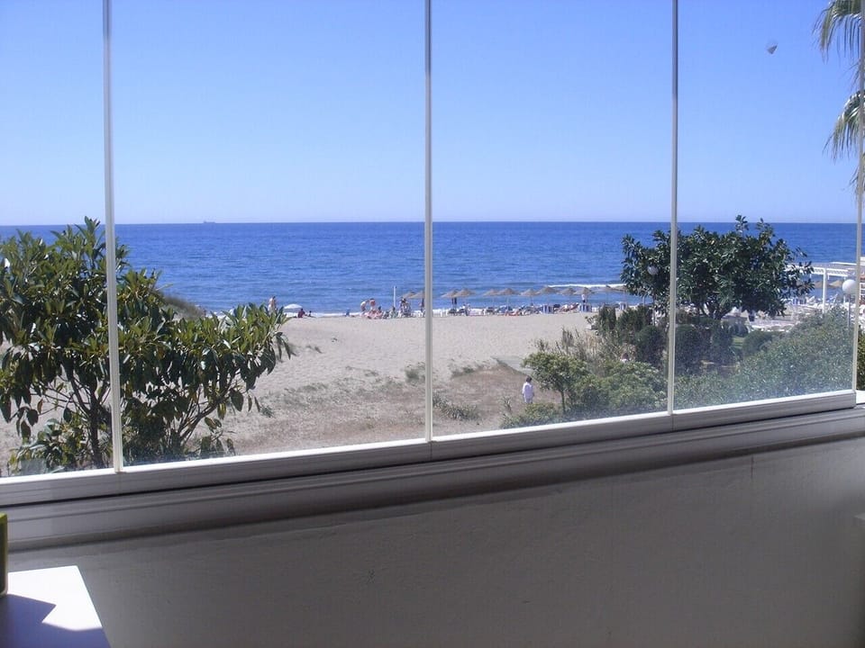 View to the beach from the bedroom