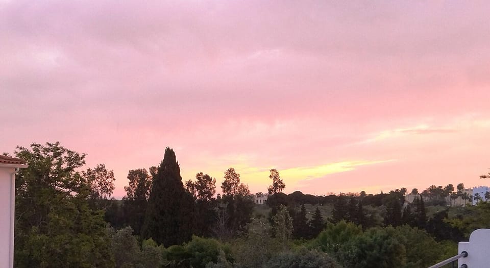 Pôr-do-sol desde a varanda!