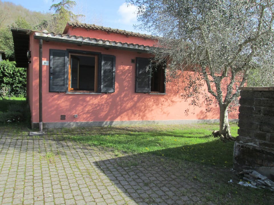 Side of the house parking entrance