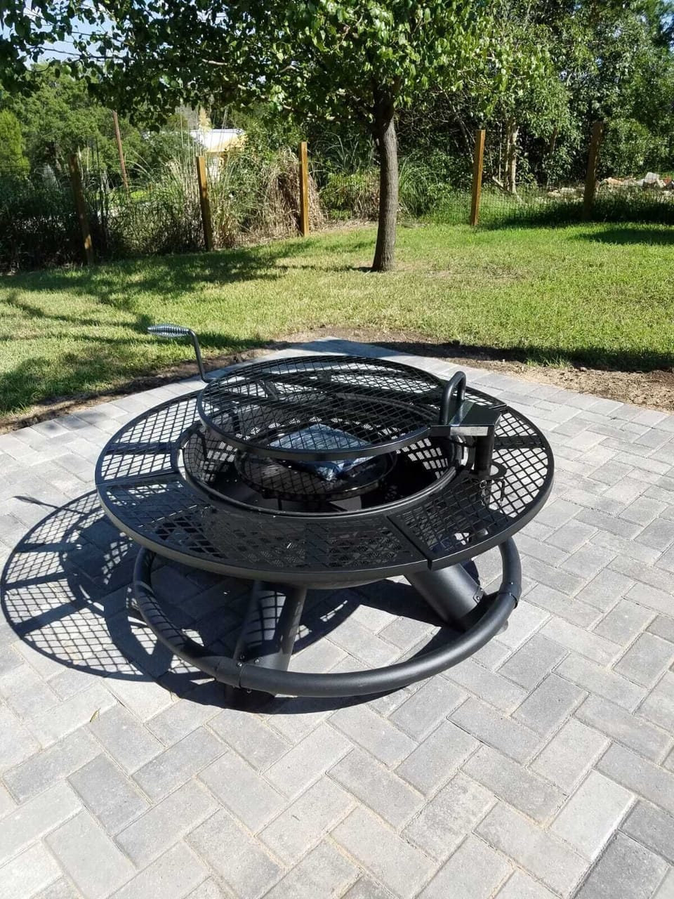 Brand New 48" Firepit works with Wood or Coal.  Optional Cooking Surface !!!