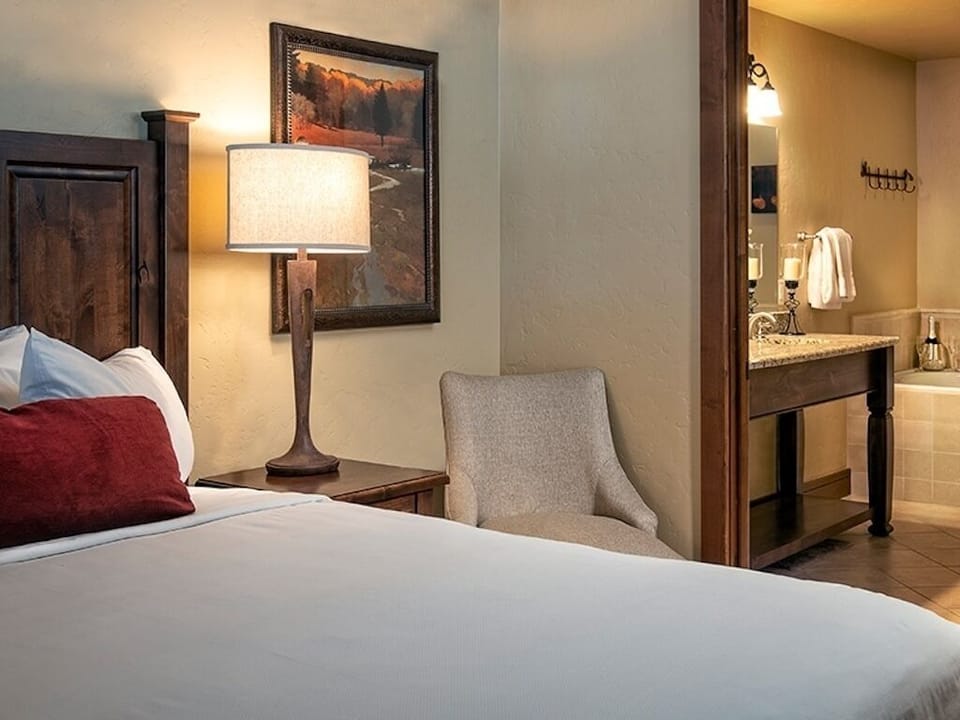 Master bedroom and bathroom