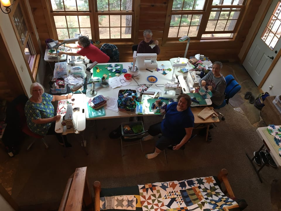 These group of quilter girls make Lost Mine Retreat their annual reunion retreat