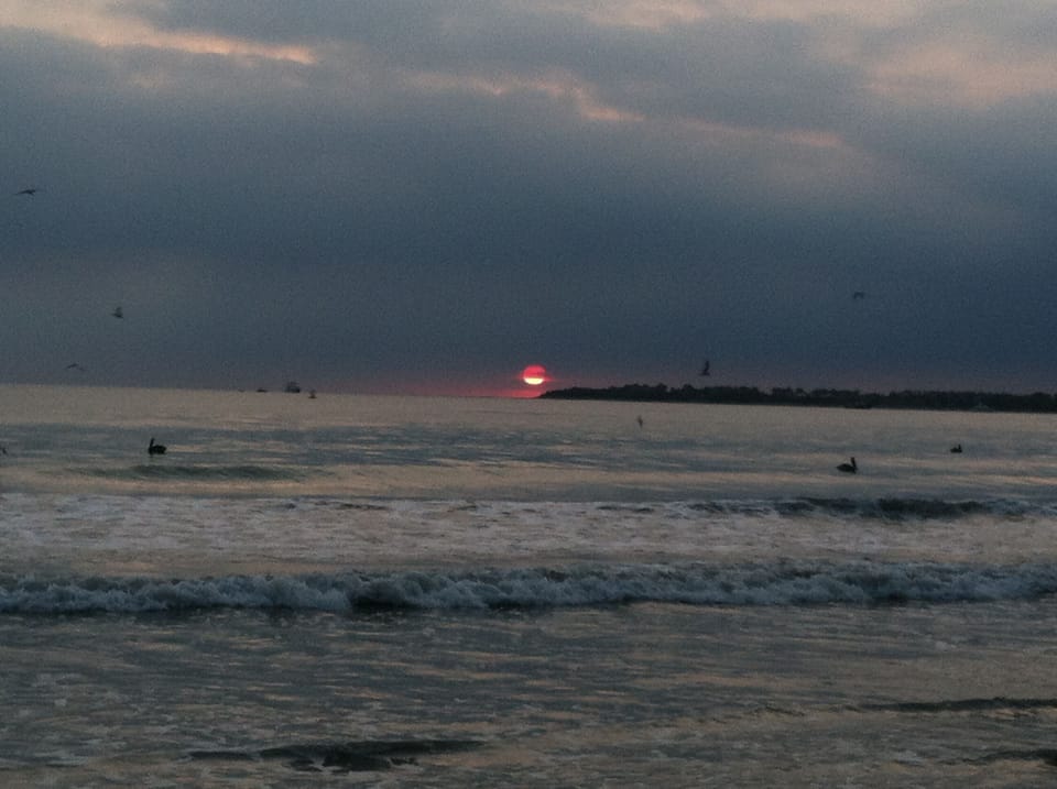 Sunset over the point