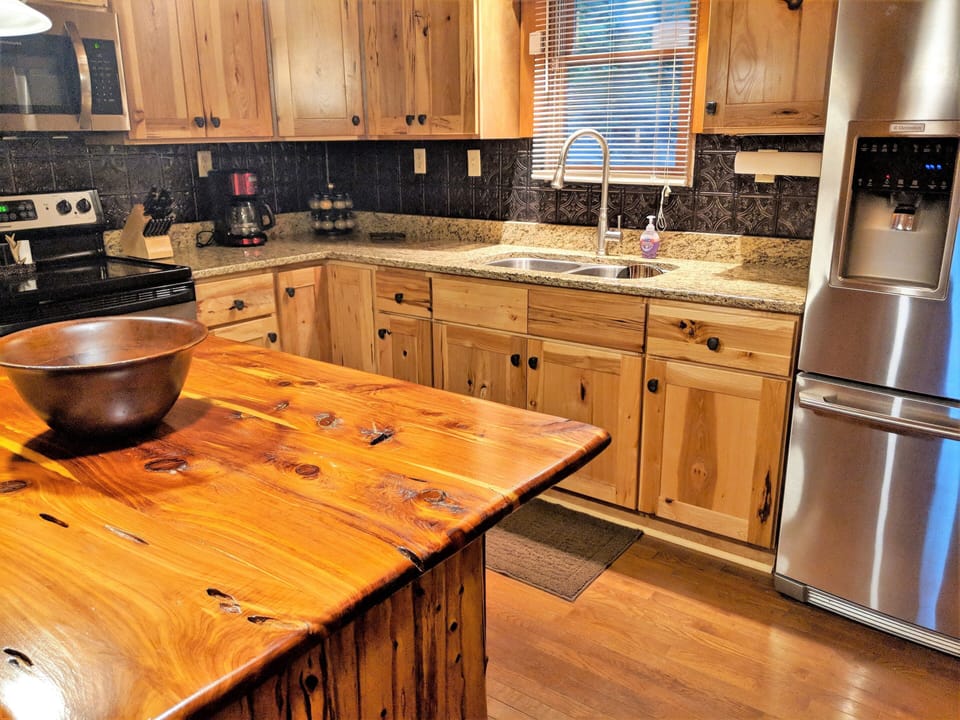 Fully stocked kitchen for those great vacation home cooked meals.