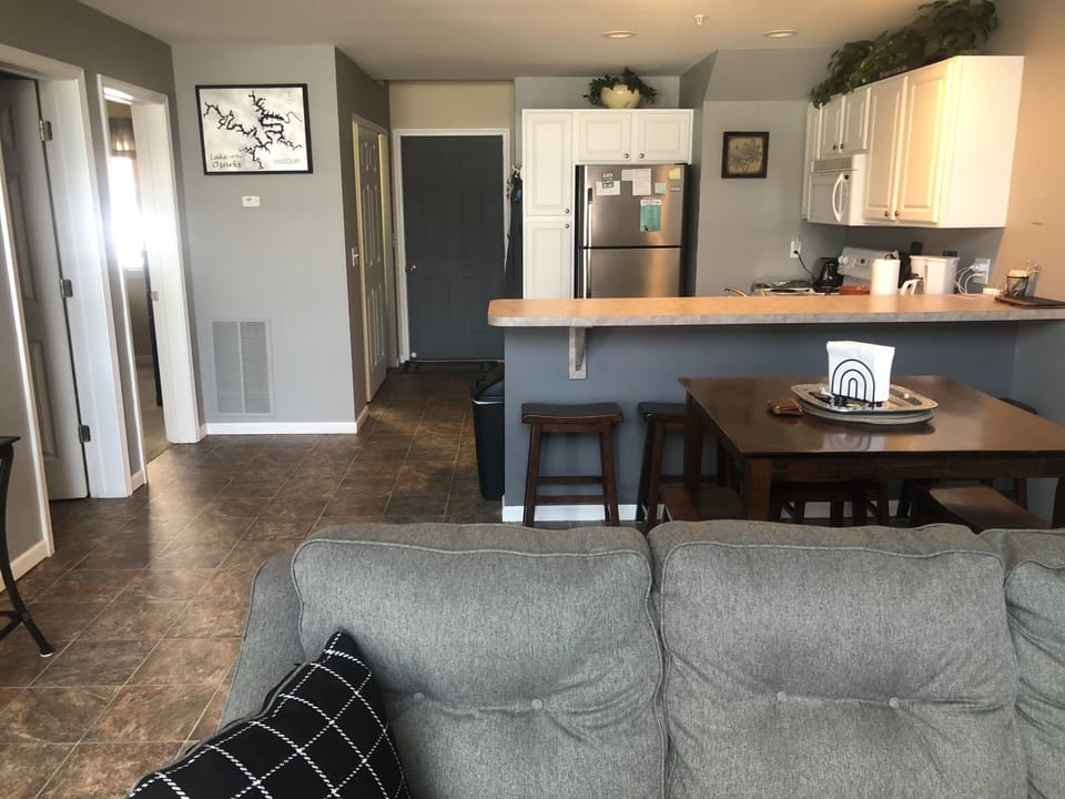 Kitchen with bar seating