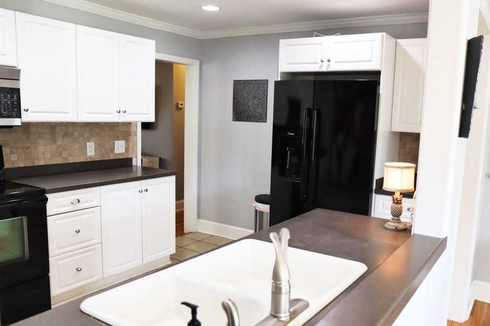 Fully stocked kitchen with plenty of counter space.