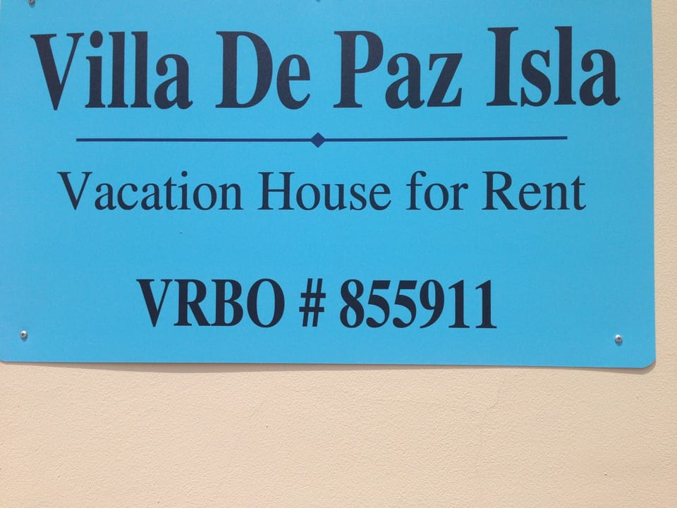 Sign on exterior wall
