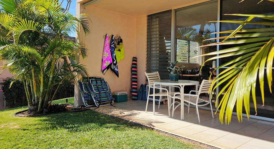 The lanai offers a great outdoor space