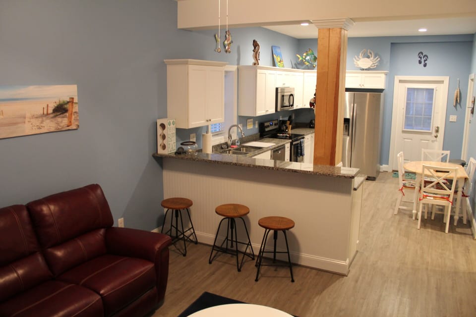 Open den and kitchen