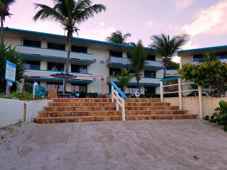 No substitute for this ideal location in oceanfront Villa 16 & walk-out access!